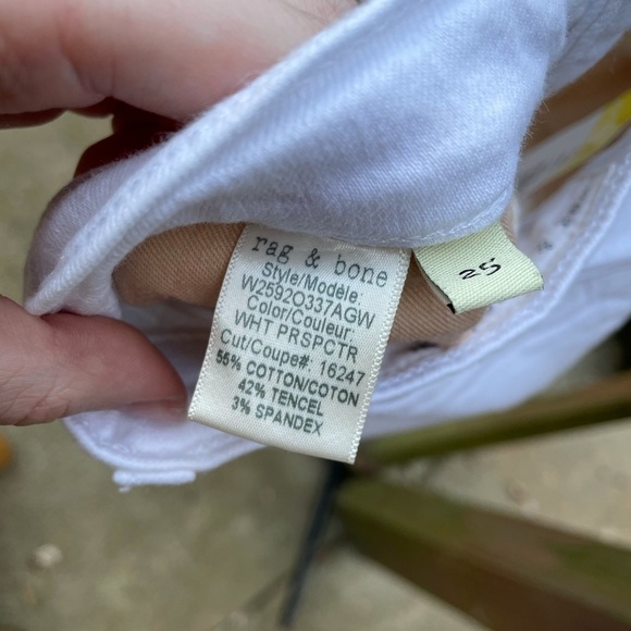 Rag & Bone Ankle Dre Capri Distressed White Skinny Jeans - Picture 12 of 14